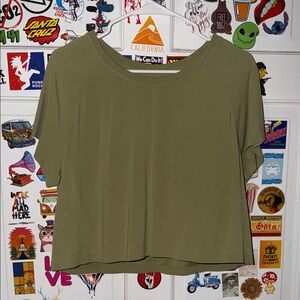 Olive Green Cropped Top